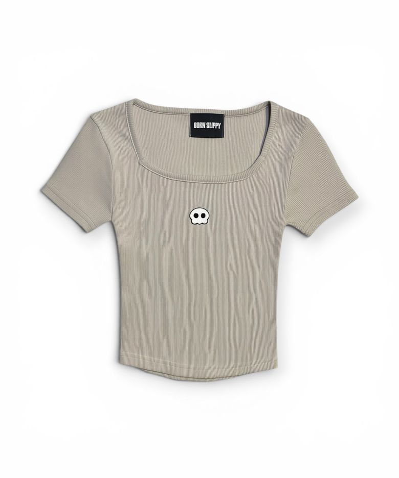 Bully Square Neck T-shirt (Beige)