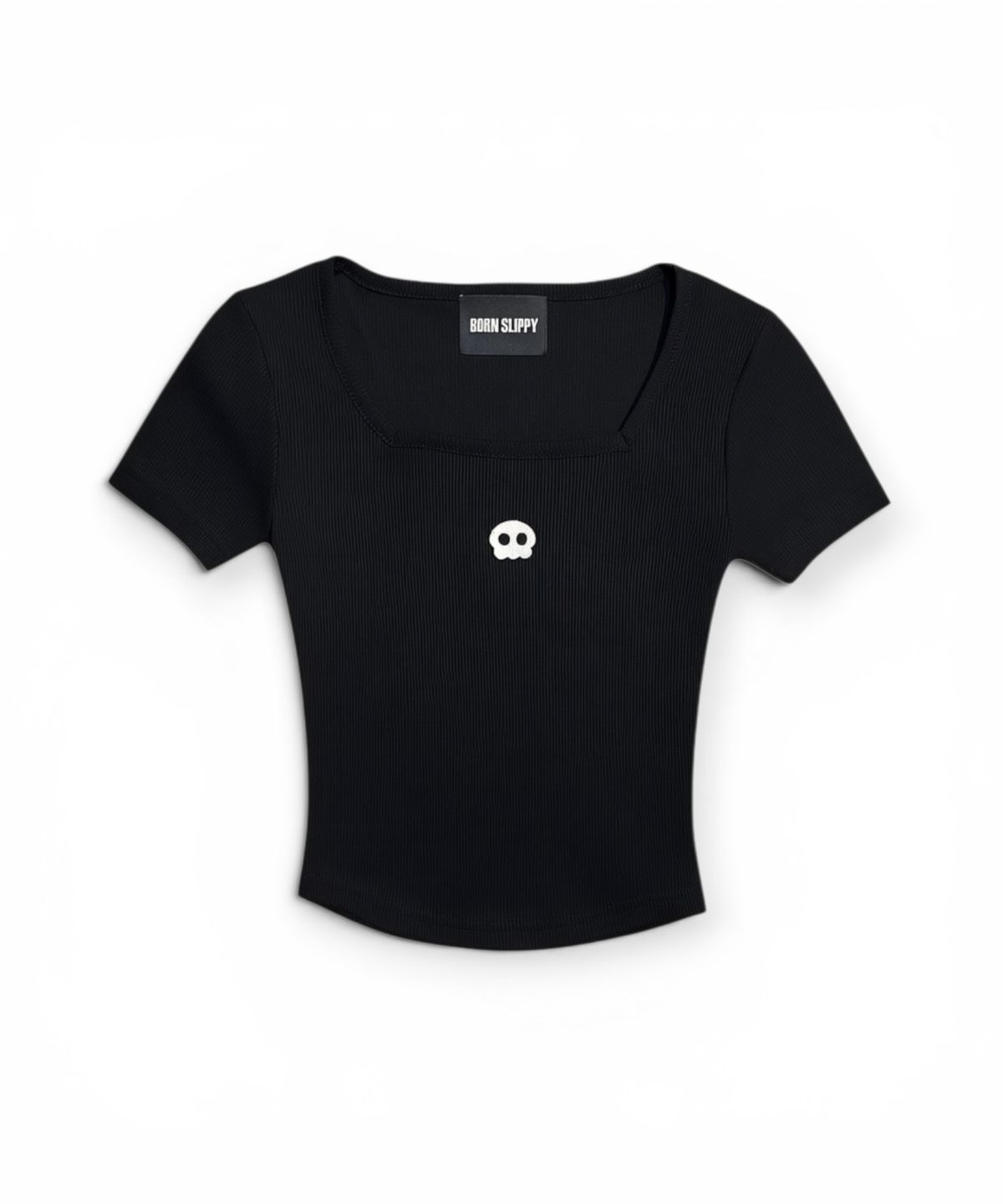 본슬리피(BORN SLIPPY) Bully Square Neck T-shirt (Black)