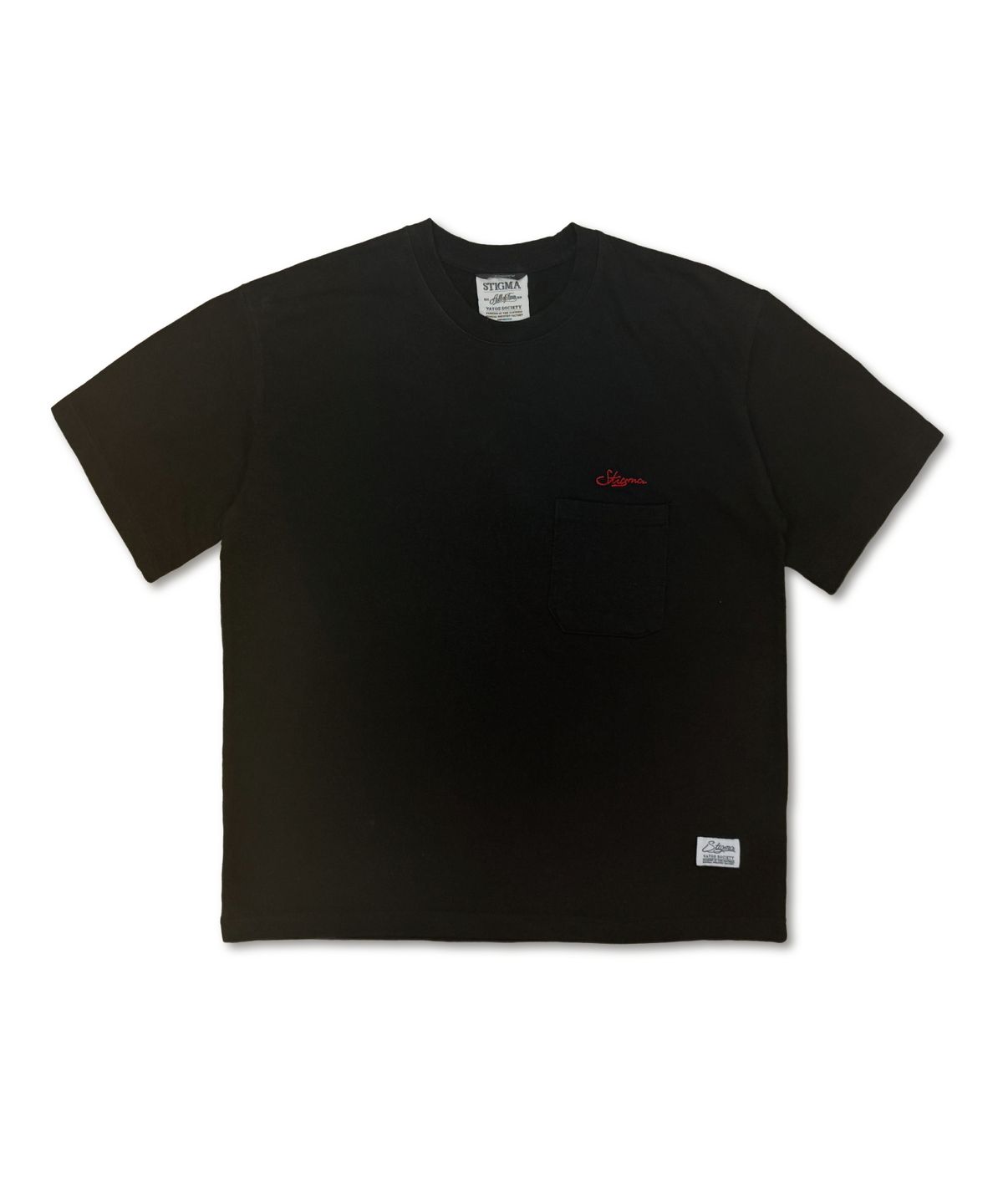 스티그마(STIGMA) SCRT WASHED POCKET T-SHIRTS BLACK