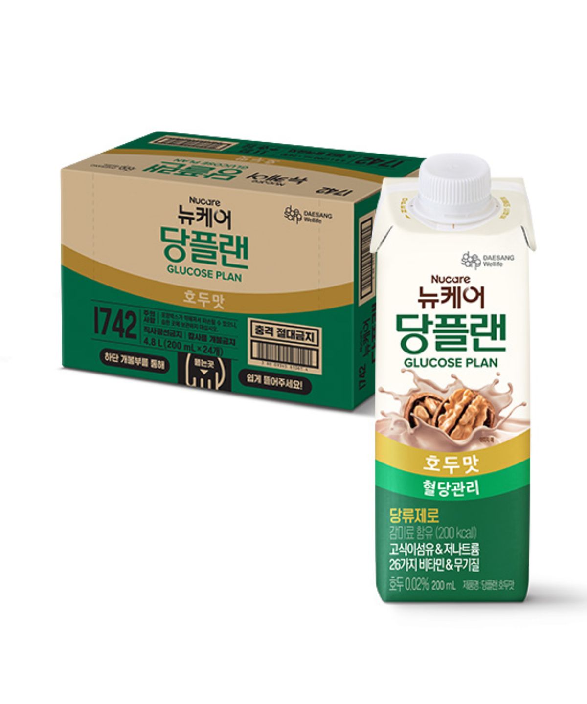 뉴케어(NUCARE) 24팩) 당플랜 호두맛 200ml