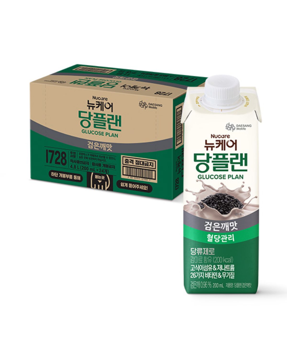 뉴케어(NUCARE) 24팩) 당플랜 검은깨맛 200ml