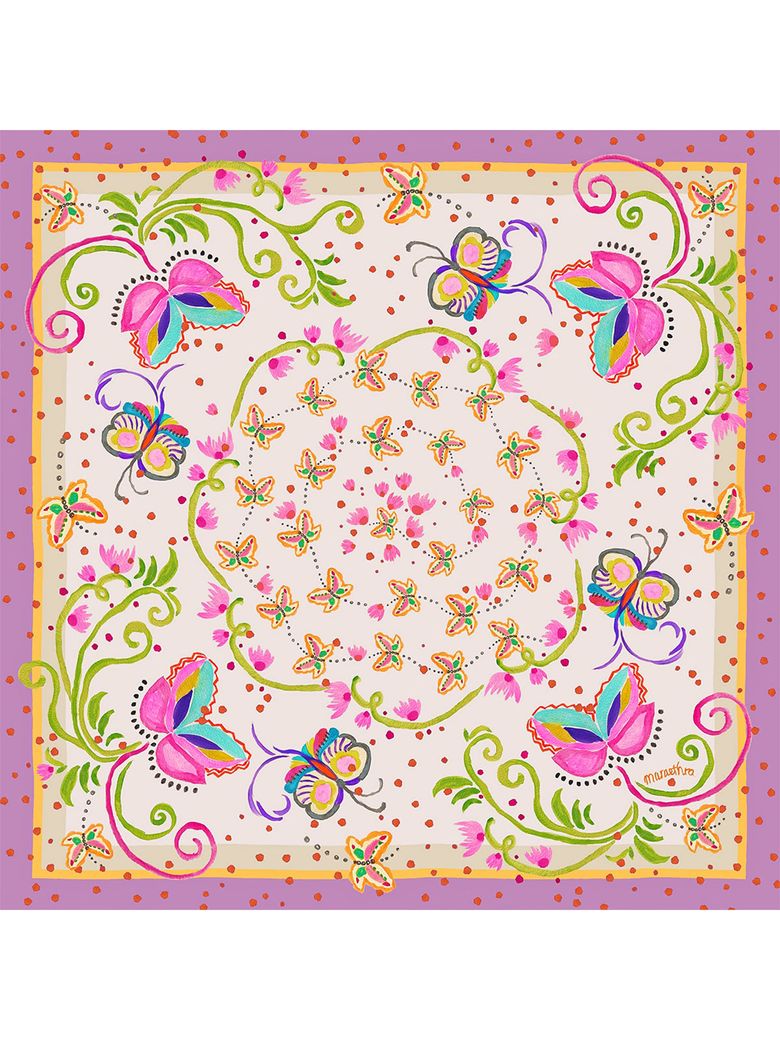 Follow Your Wings Cotton Square Scarf  팔로우 유어 윙즈 코튼 스퀘어 스카프