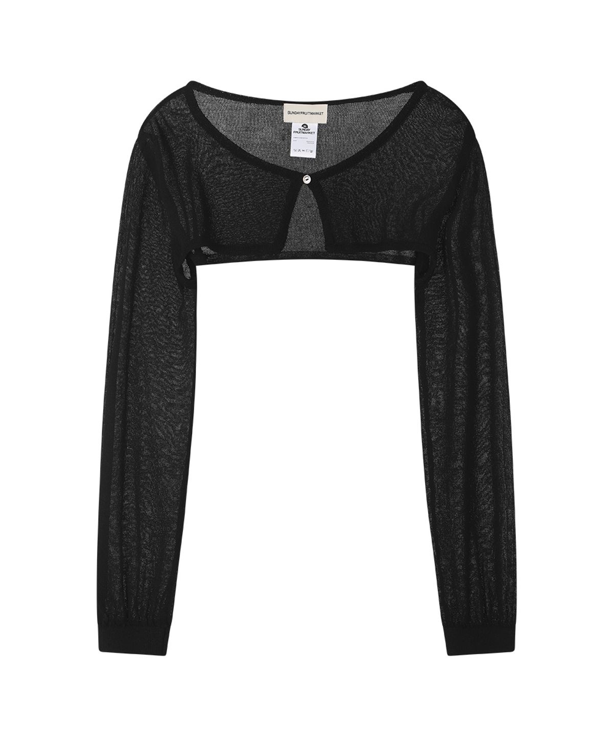 선데이후르츠마켓(SUNDAY FRUIT MARKET) W) SUNDAY SHEER CARDIGAN BLACK