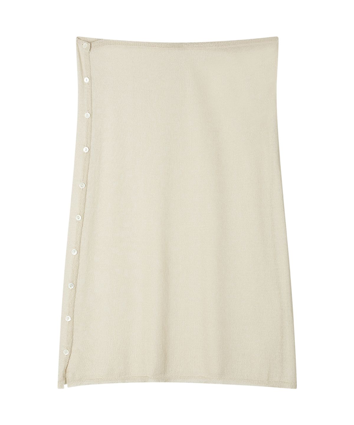 선데이후르츠마켓(SUNDAY FRUIT MARKET) W) SUNDAY SHEER BUTTON SKIRT BEIGE