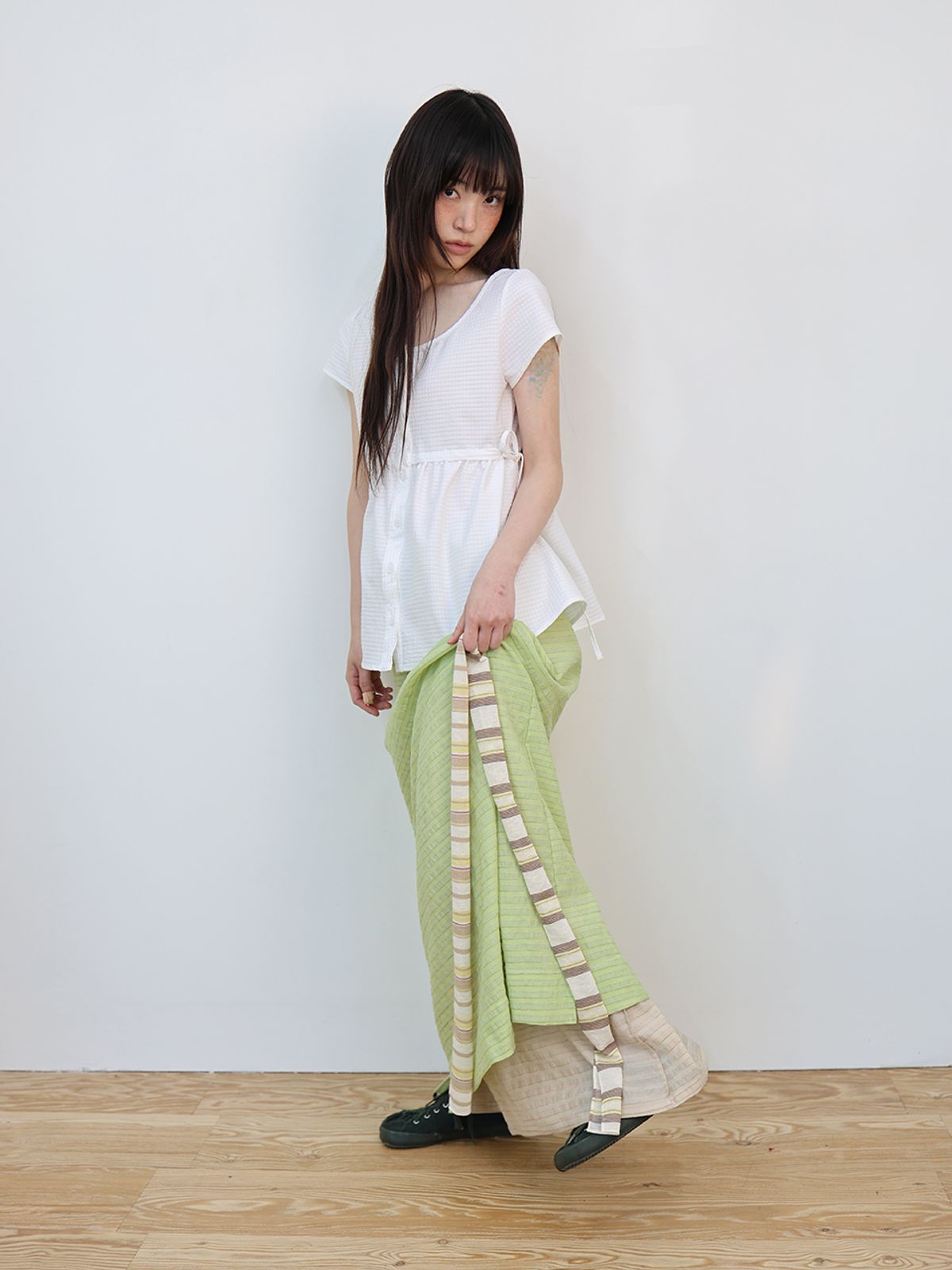 무음(MUWM) 일랑 리버시블 스커트 Ylang Reversible Skirt (Olive)