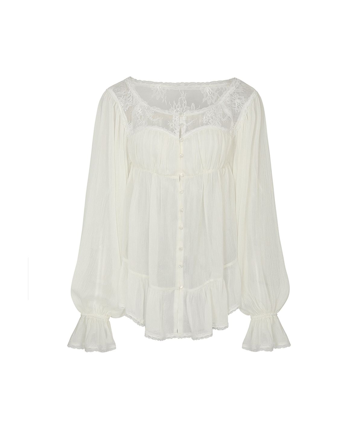 페인오어플레져(PAINORPLEASURE) MOONRISE BLOUSE cream