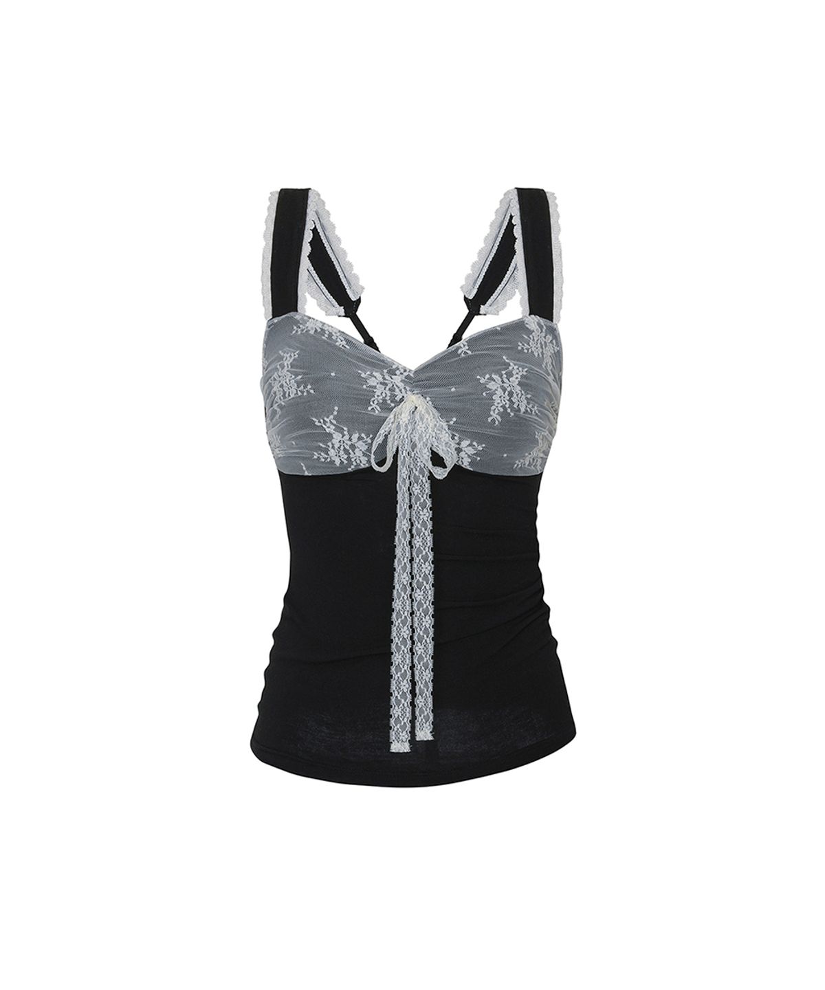 페인오어플레져(PAINORPLEASURE) ANEMONE TOP black
