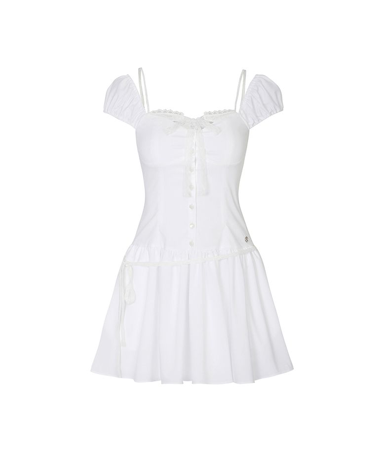 WENDY RIBBON DRESS white