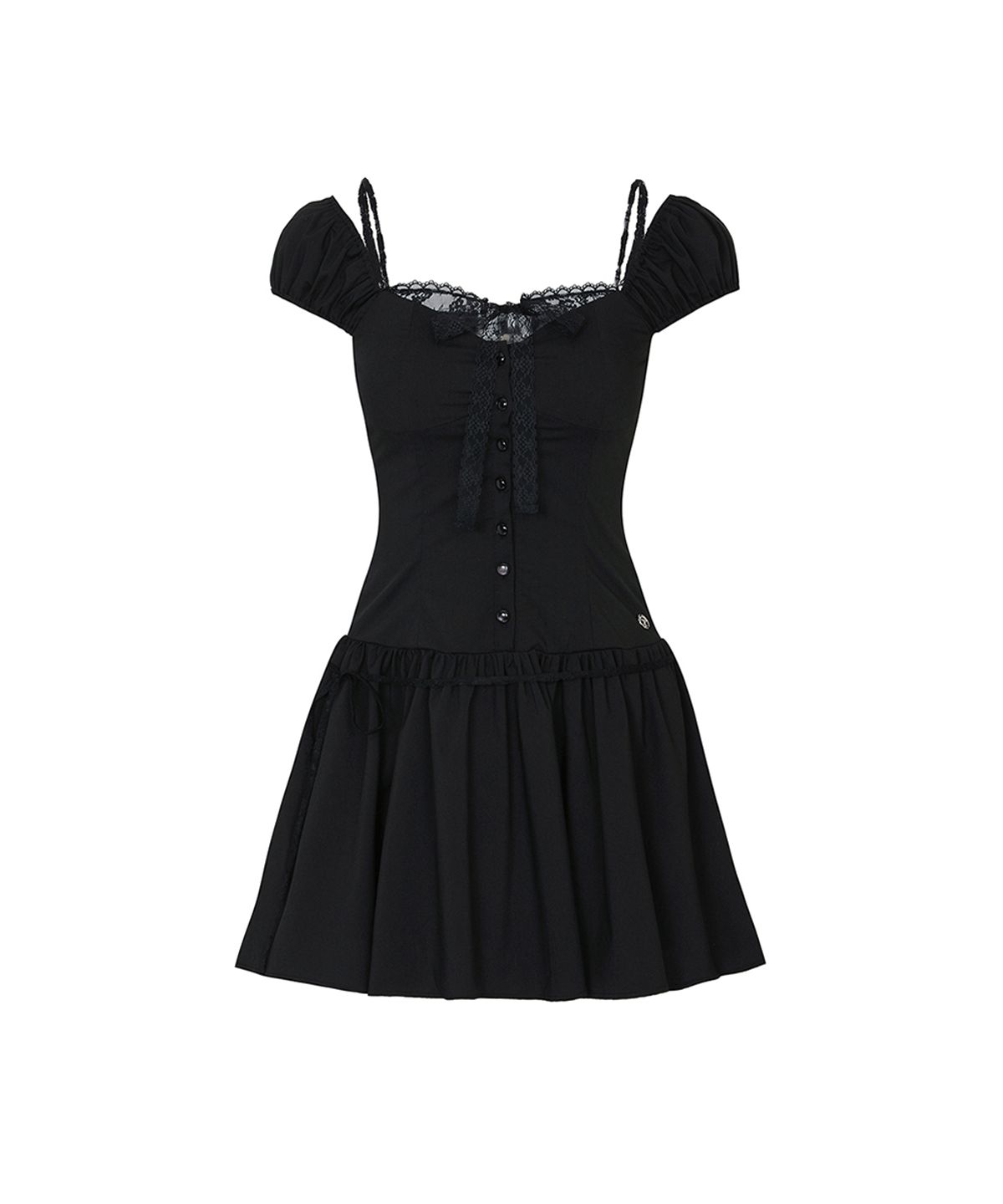 페인오어플레져(PAINORPLEASURE) WENDY RIBBON DRESS black