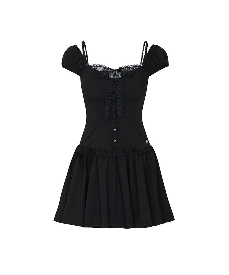 RIBBON DRESS black