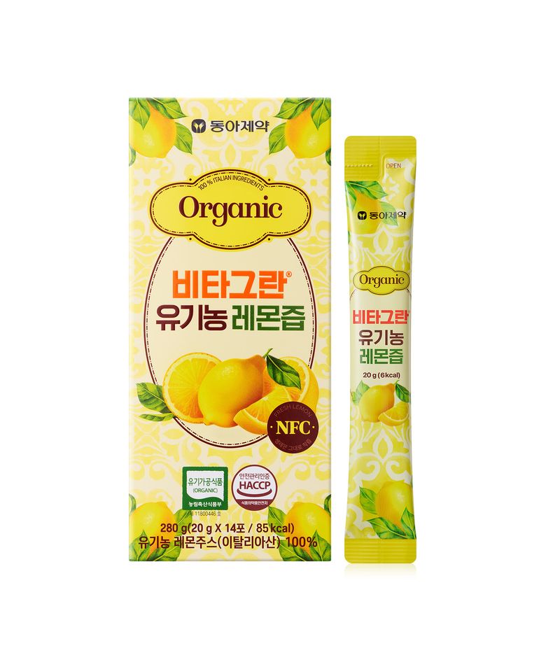 [NFC 착즙100%]동아제약 비타그란 유기농 레몬즙 (20g x14포)