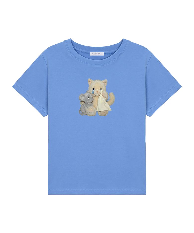 CAT DOLL CROP TEE (3 COLOR)