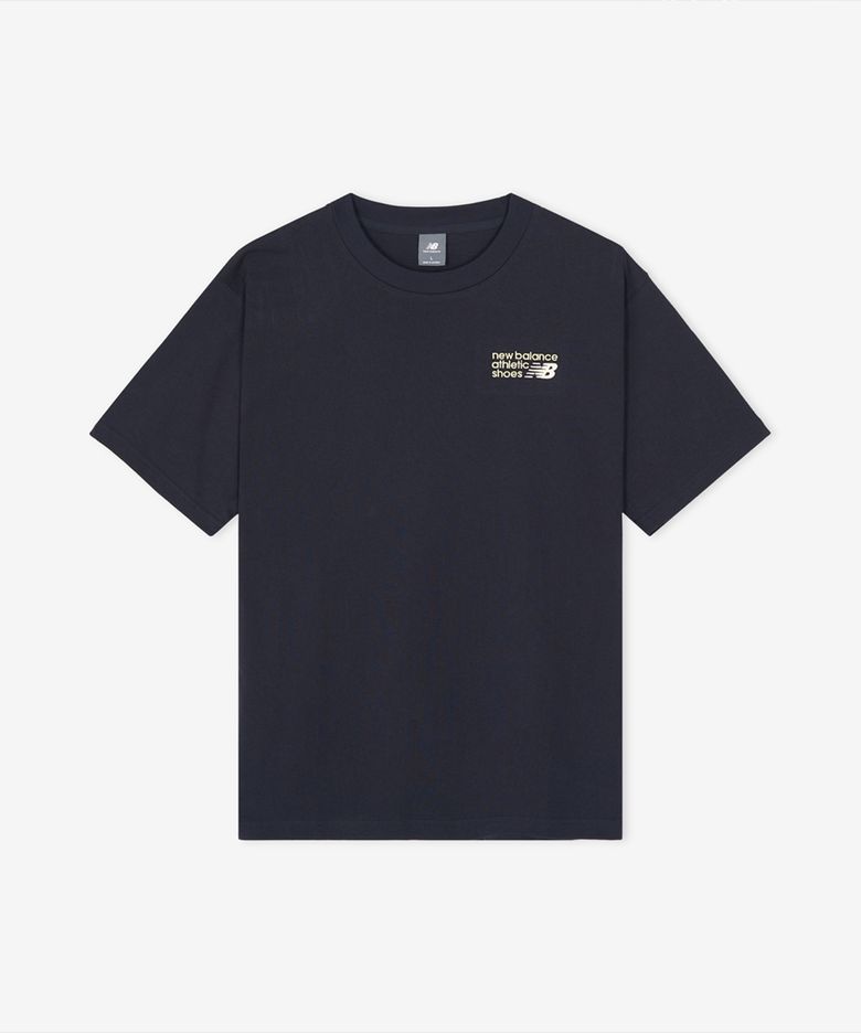 NBNEG32823 / UNI 에센셜 클래식 레터링 반팔티 (D/NAVY)