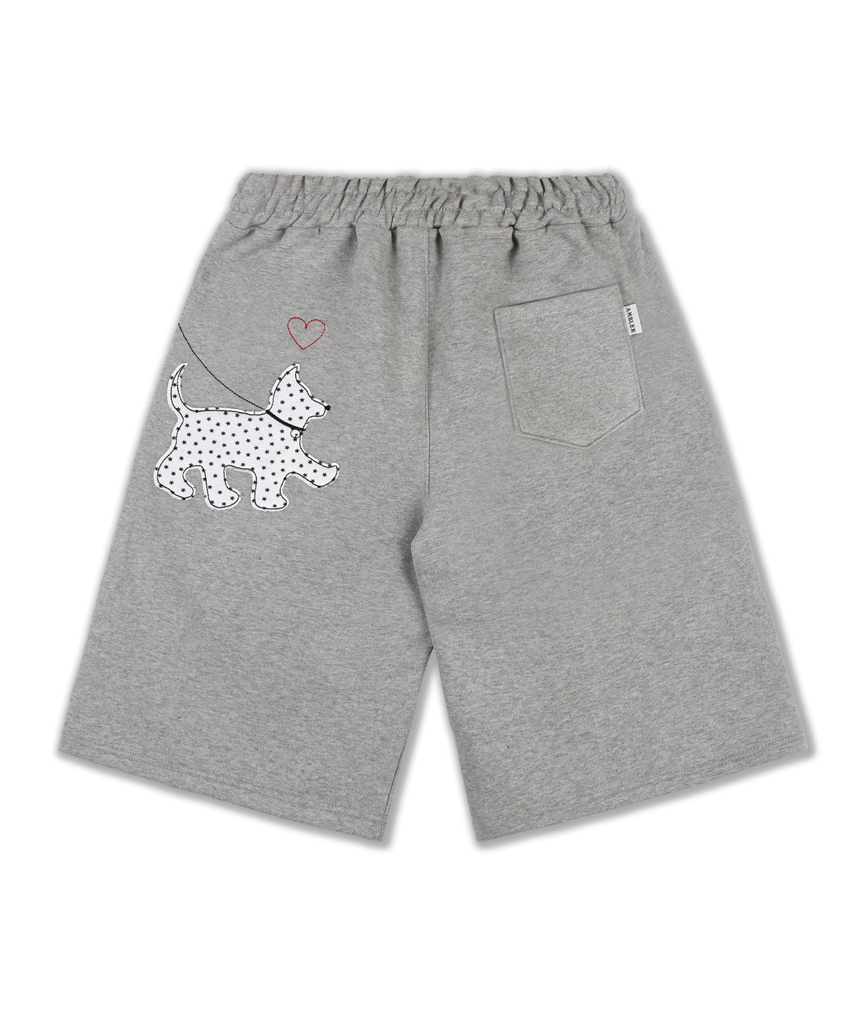 엠블러(AMBLER) Puppy Puppy Bermuda Pants 버뮤다 원턱 스웨트 숏츠 반바지 ASP902 (멜란지)