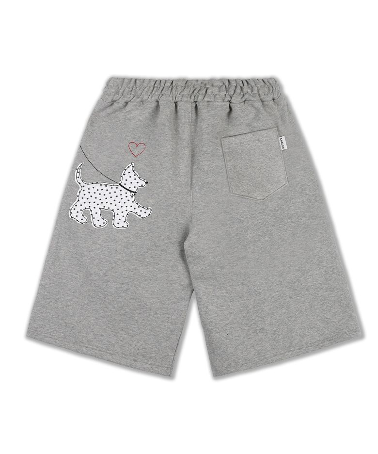 Puppy Puppy Bermuda Pants 버뮤다 원턱 스웨트 숏츠 반바지 ASP902 (멜란지)