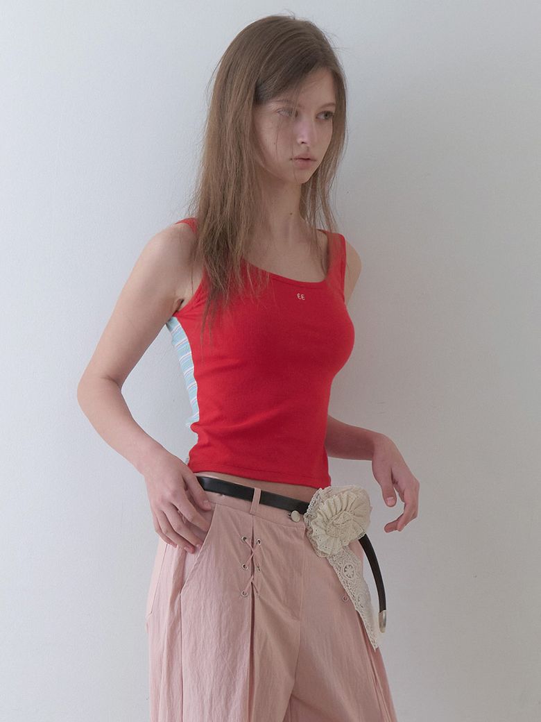 데브 리버시블 골지 스판 나시_Dev Top_Red