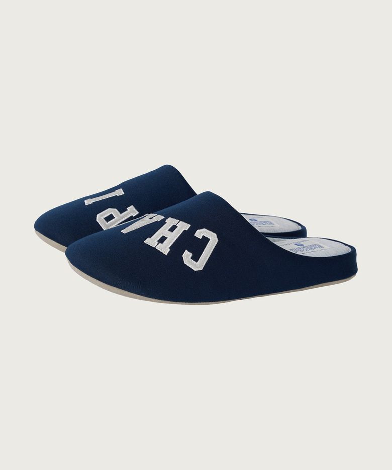 아치 로고 룸슈즈 슬리퍼 Navy