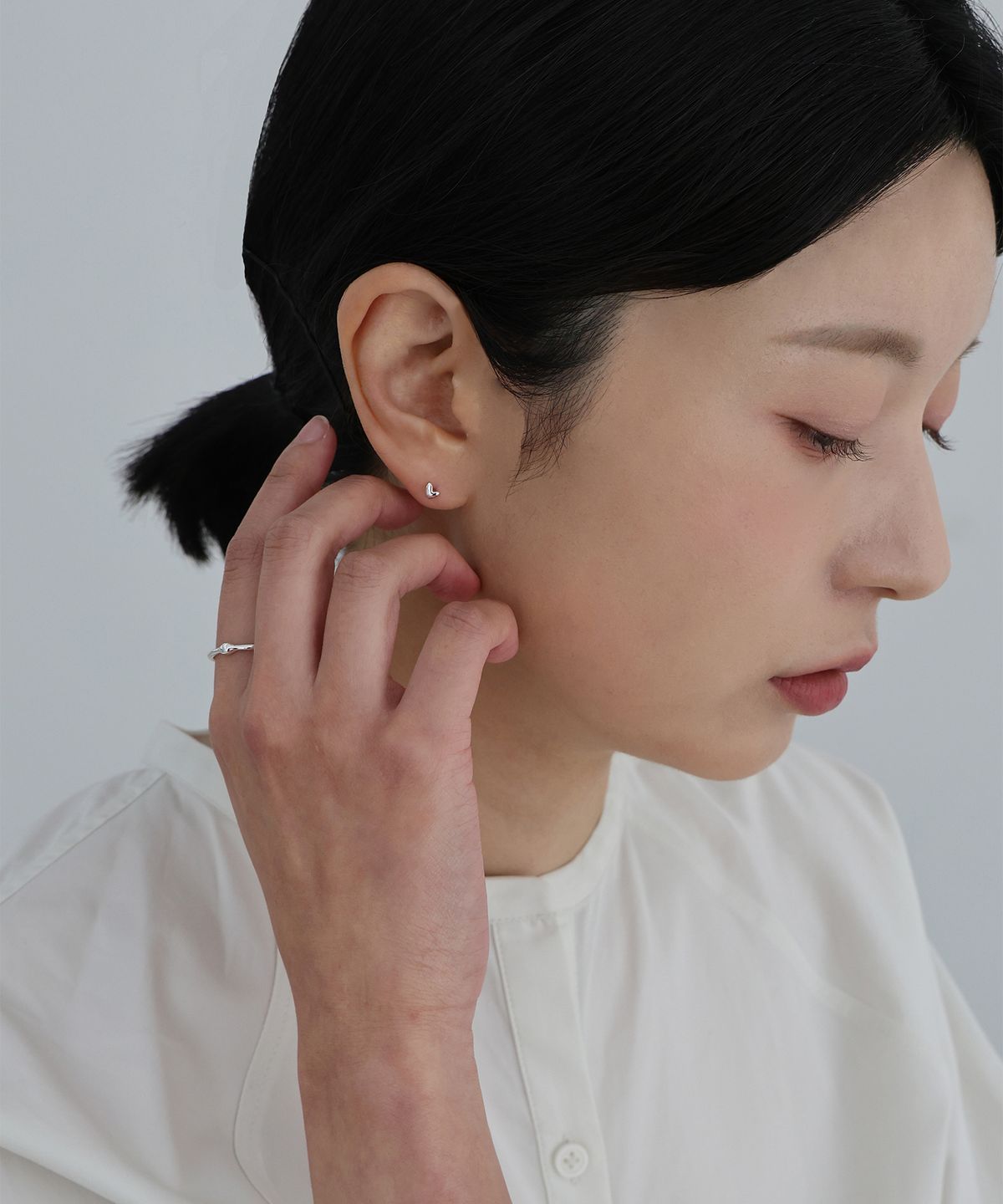 페브오어(FEBOR) Fond stud earring_silver