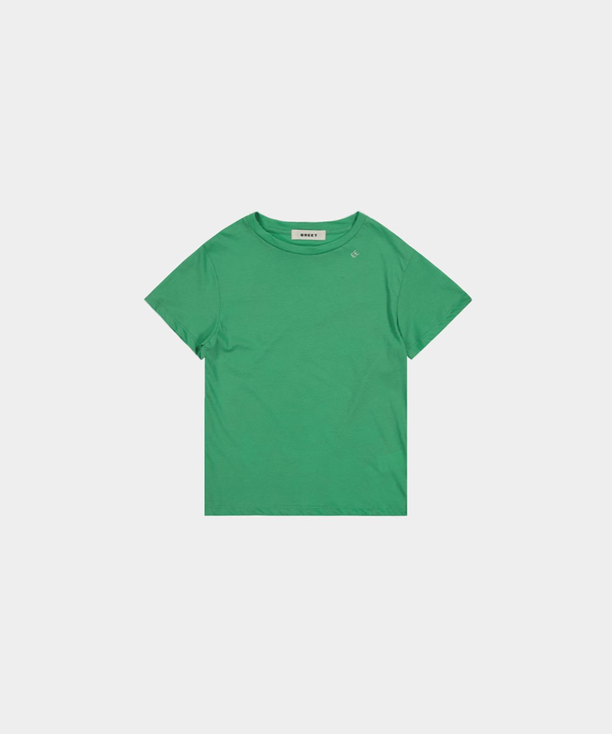 그리트(GREET) 히엘 컬러 코튼 반팔 티셔츠_Hiel T-shirt_Green