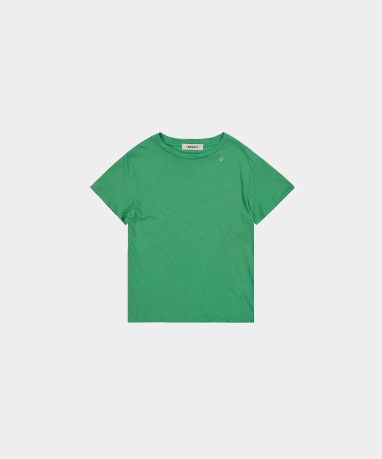히엘 컬러 코튼 반팔 티셔츠_Hiel T-shirt_Green