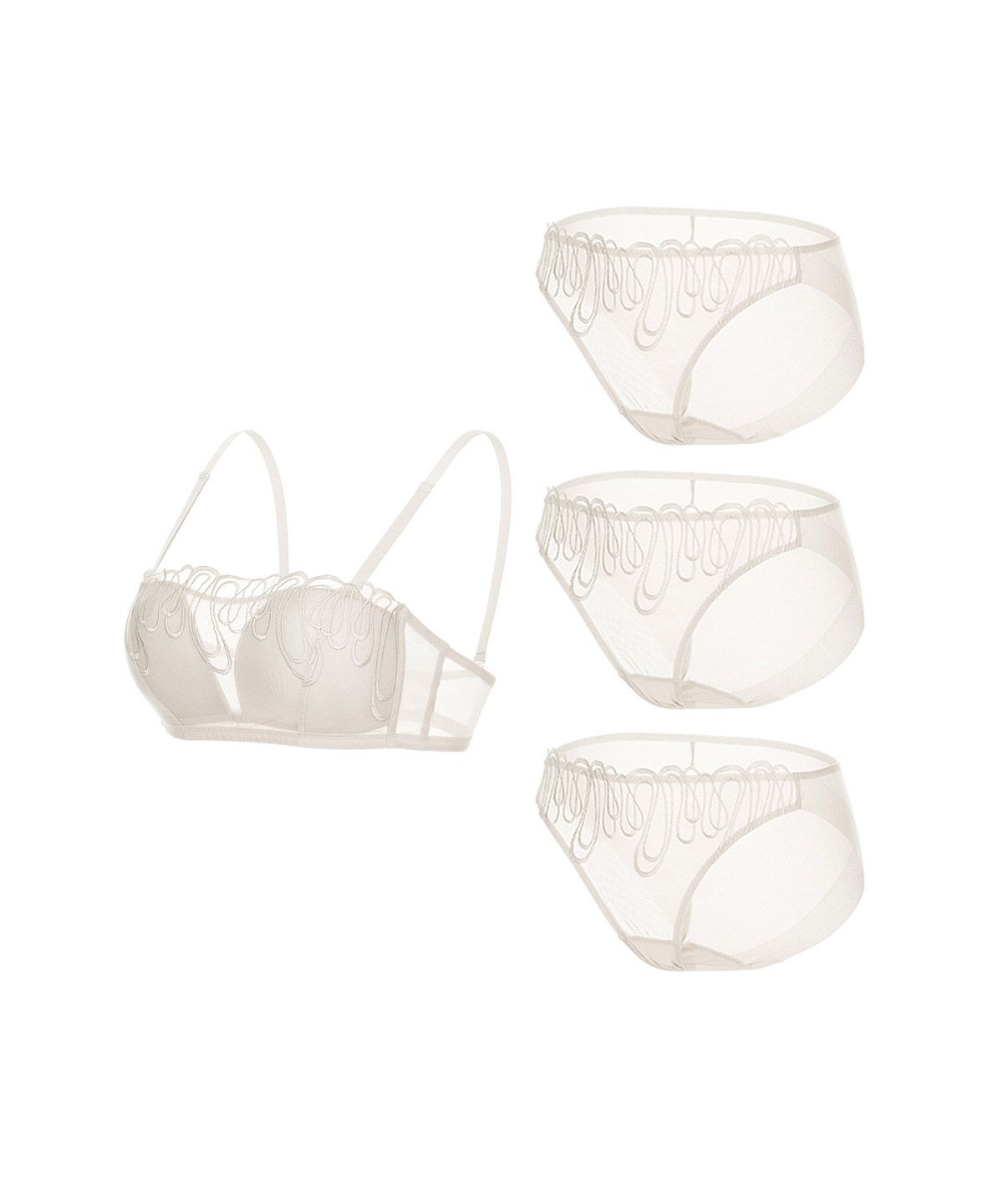 글램레이디(GLAMLADY) [4PACK]루프 테일러 브라 실속세트 4종