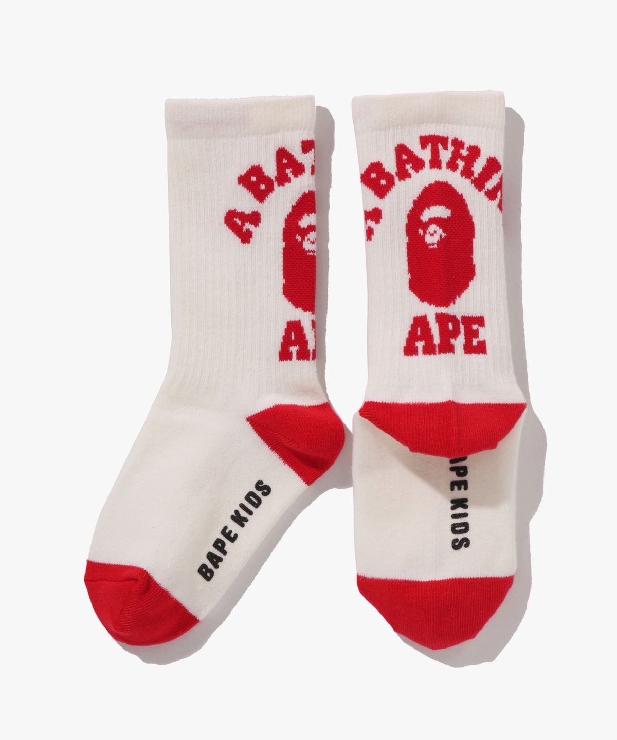 베이프 키즈(BAPE KIDS) 콜리지 립 삭스(Kids) WHITE