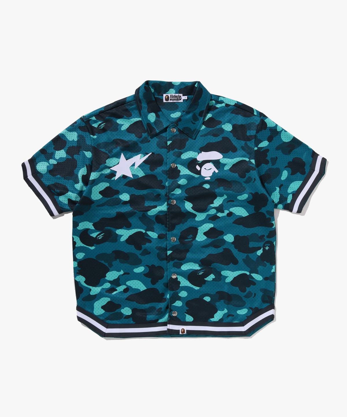 베이프(BAPE) 컬러 카모 웜 업 SS 셔츠(M) GREEN