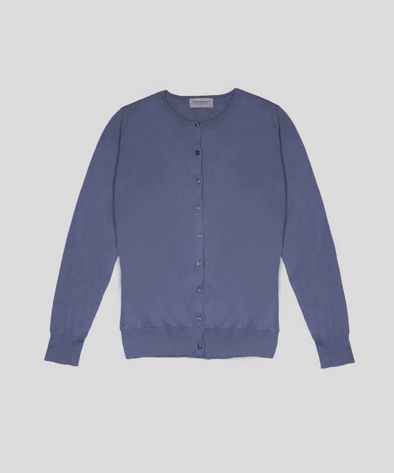 ISLINGTON Round-Neck Cardigan Sea Island Cotton Knit Heritage Col.3_10 Colors