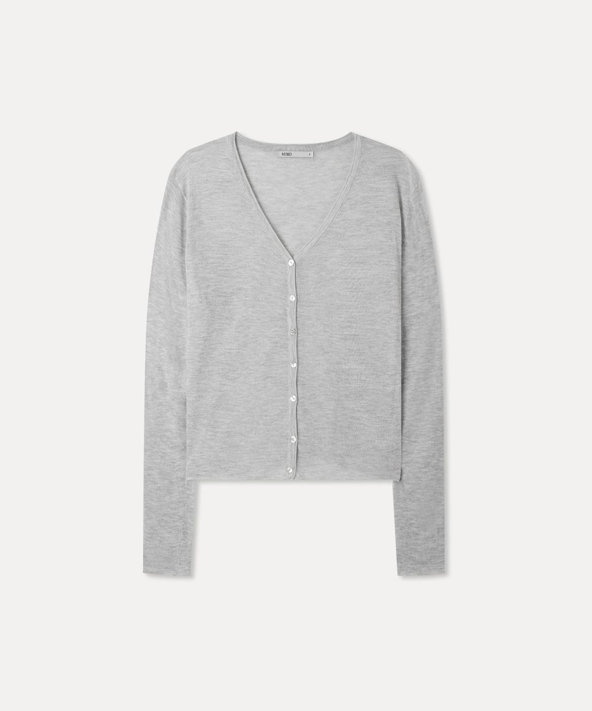 미쏘(MIXXO) 브이넥 시스루 가디건_MIWCKG54SS