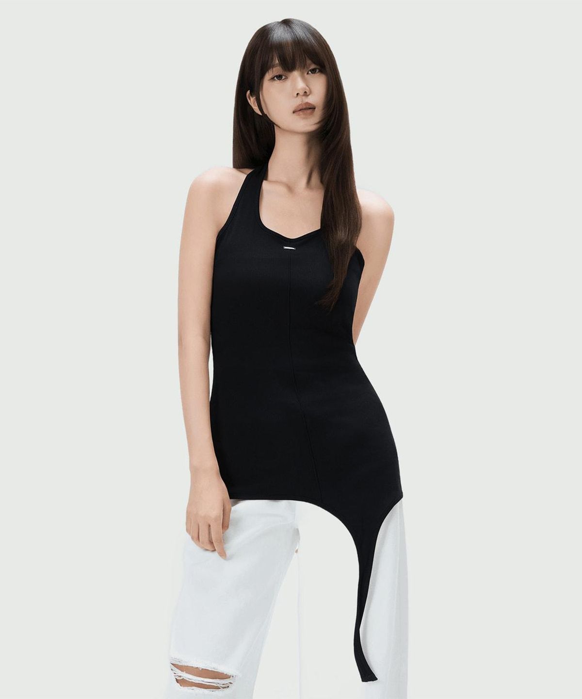 미쏘(MIXXO) 홀터 미니 원피스_MIWOMG619C