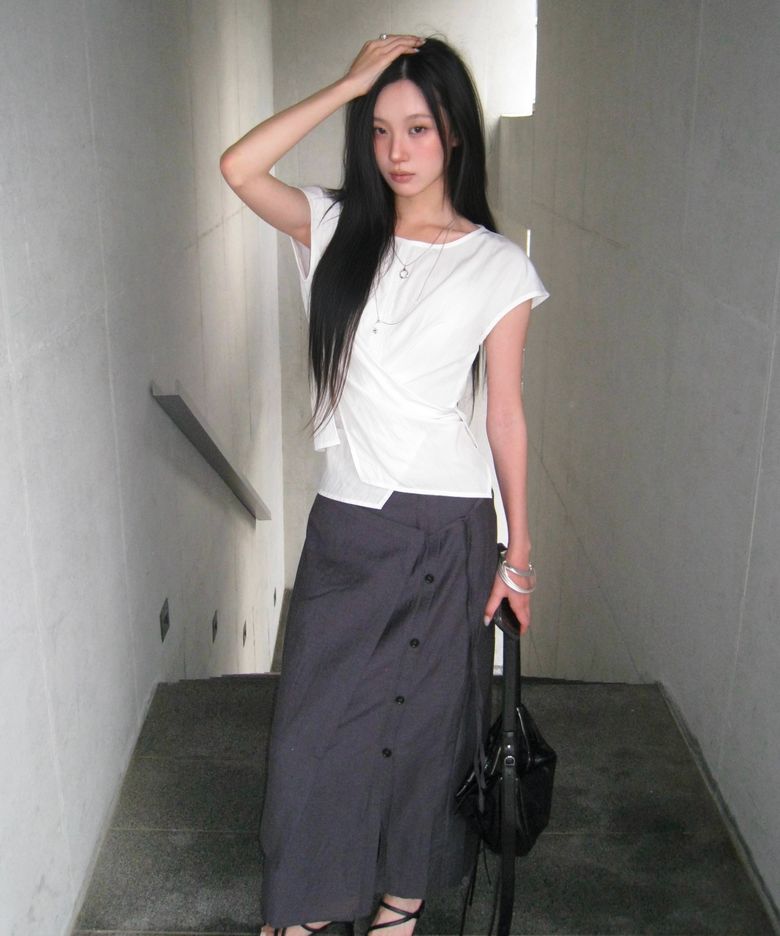 랩 버튼 롱 스커트_MIWWHG613B MIWWHG90QB