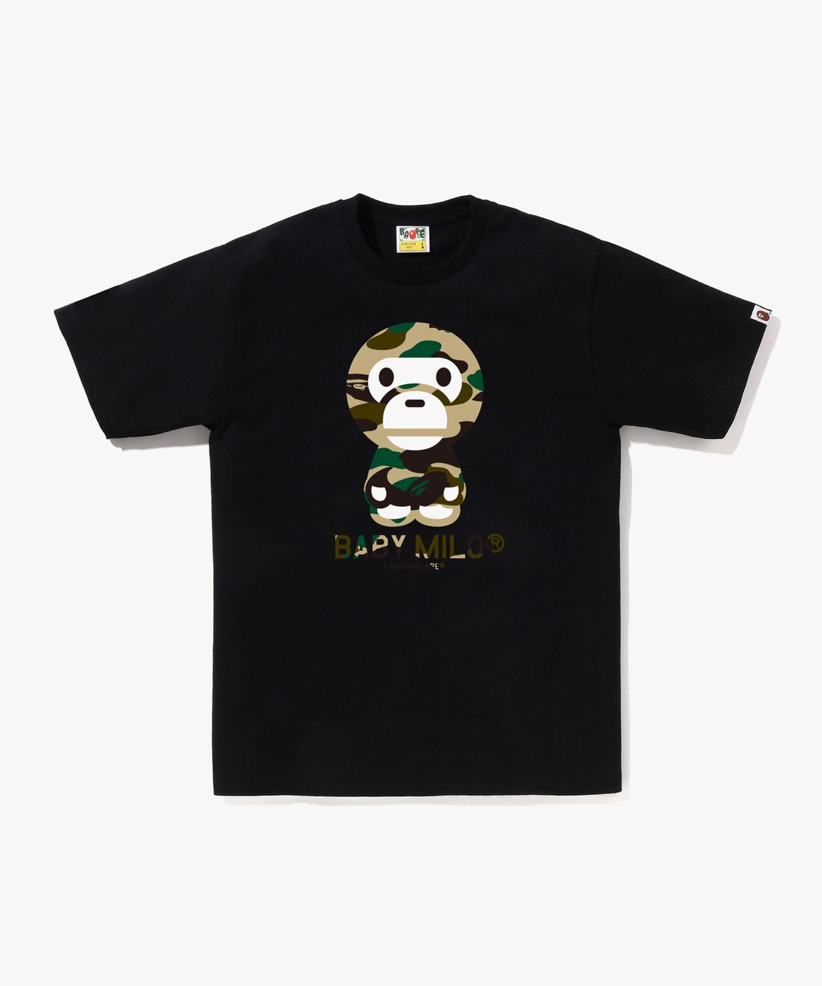 베이프(BAPE) 퍼스트 카모 베이비 마일로 티셔츠(M) BLACK/YELLOW
