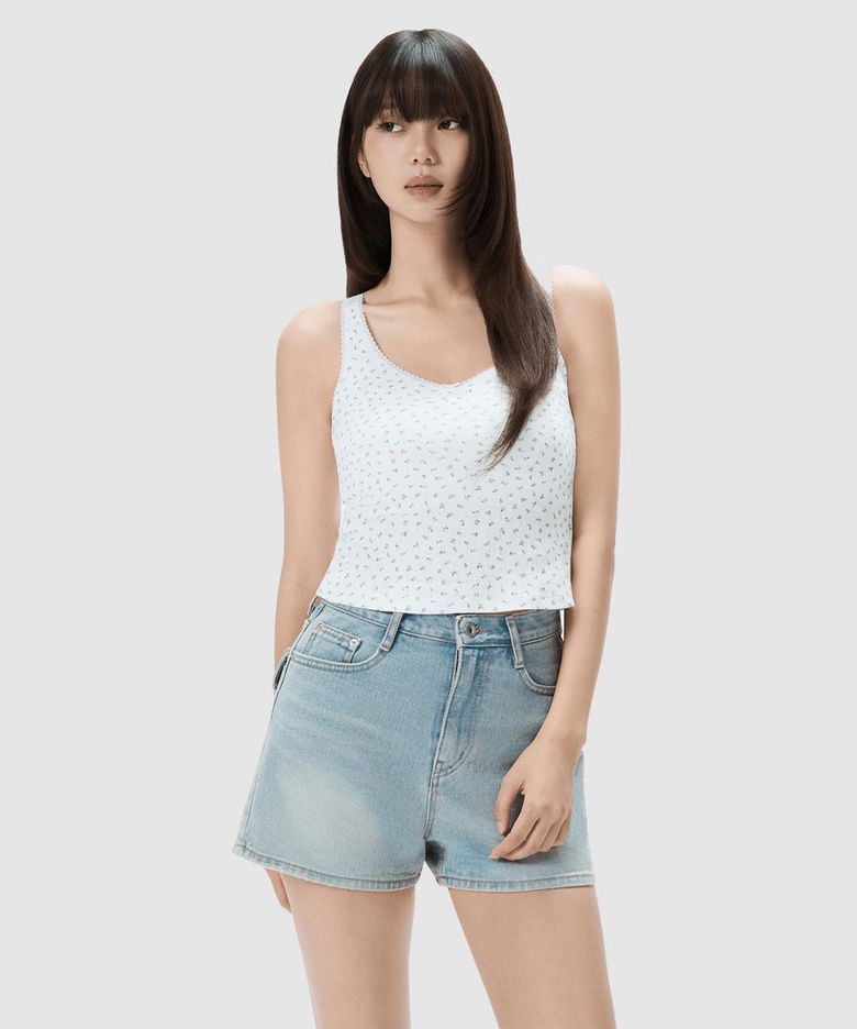 캡내장 잔꽃 슬리브리스_MIWHNG703A