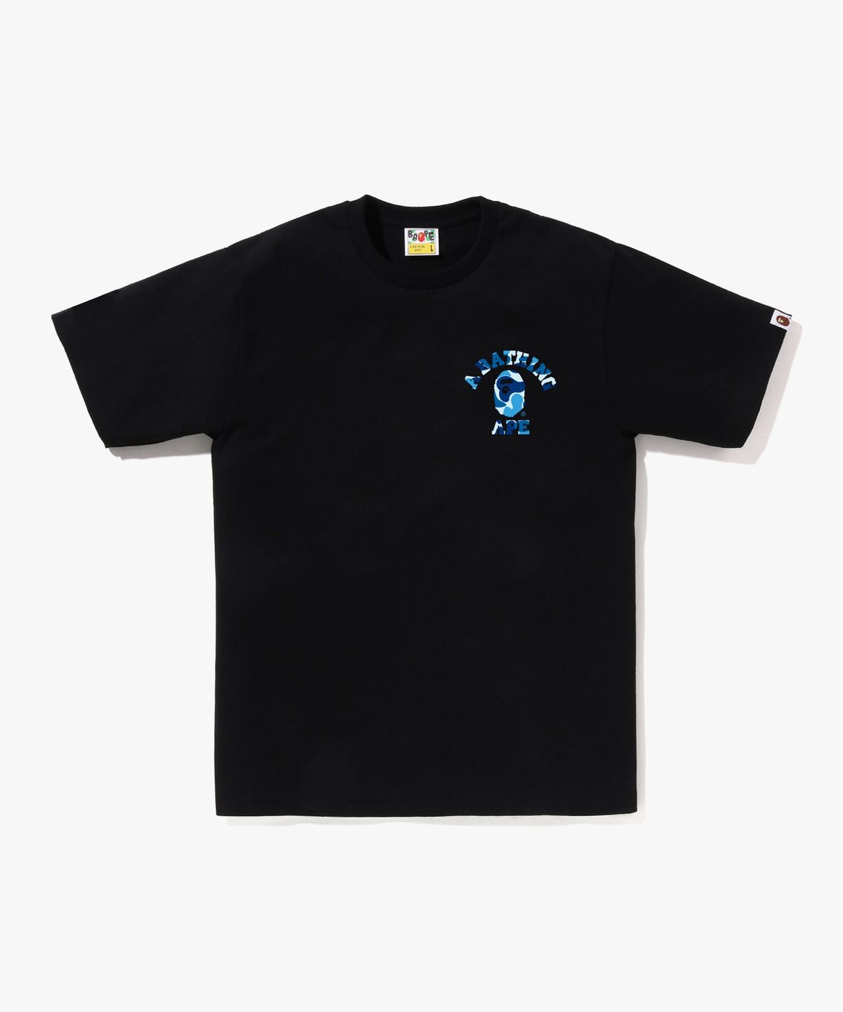 베이프(BAPE) ABC 카모 콜리지 ATS 티셔츠(M) BLACK/BLUE