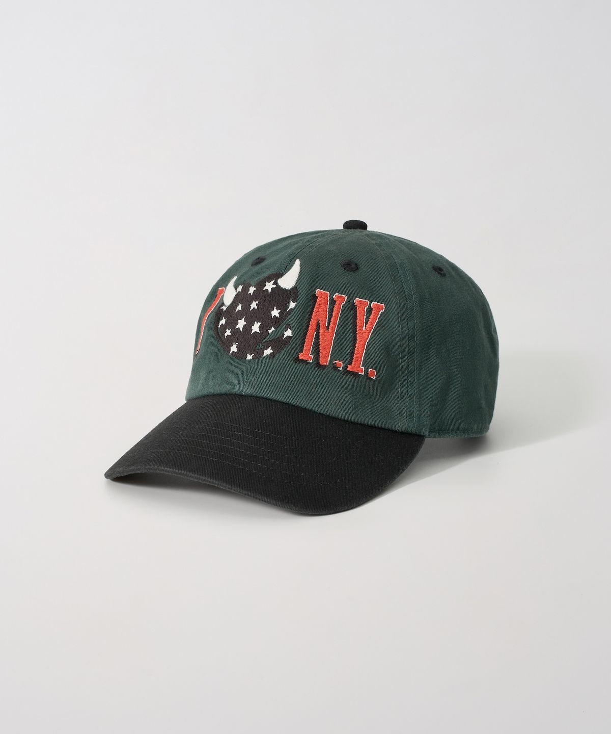 가먼츠팹(GARMENTS FAB) Washed I Love N.Y. Ball Cap (DARK GREEN)