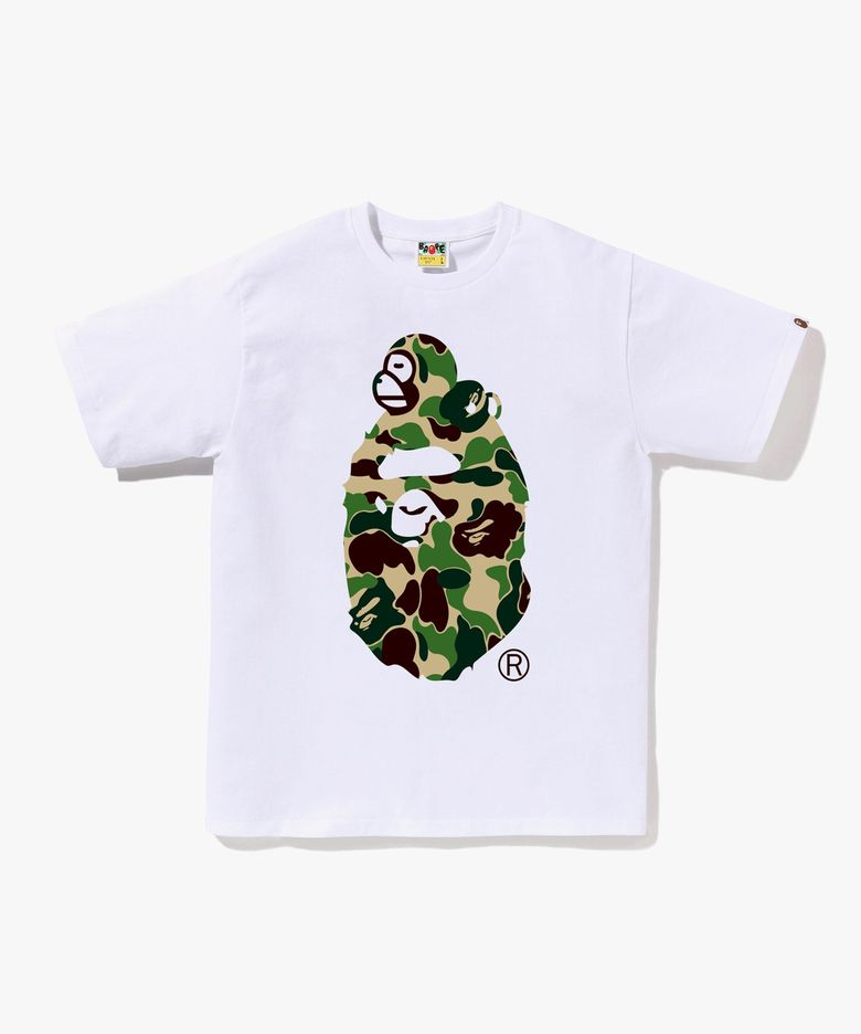 ABC 카모 마일로 온 빅 에이프 티셔츠(M) WHITE/GREEN