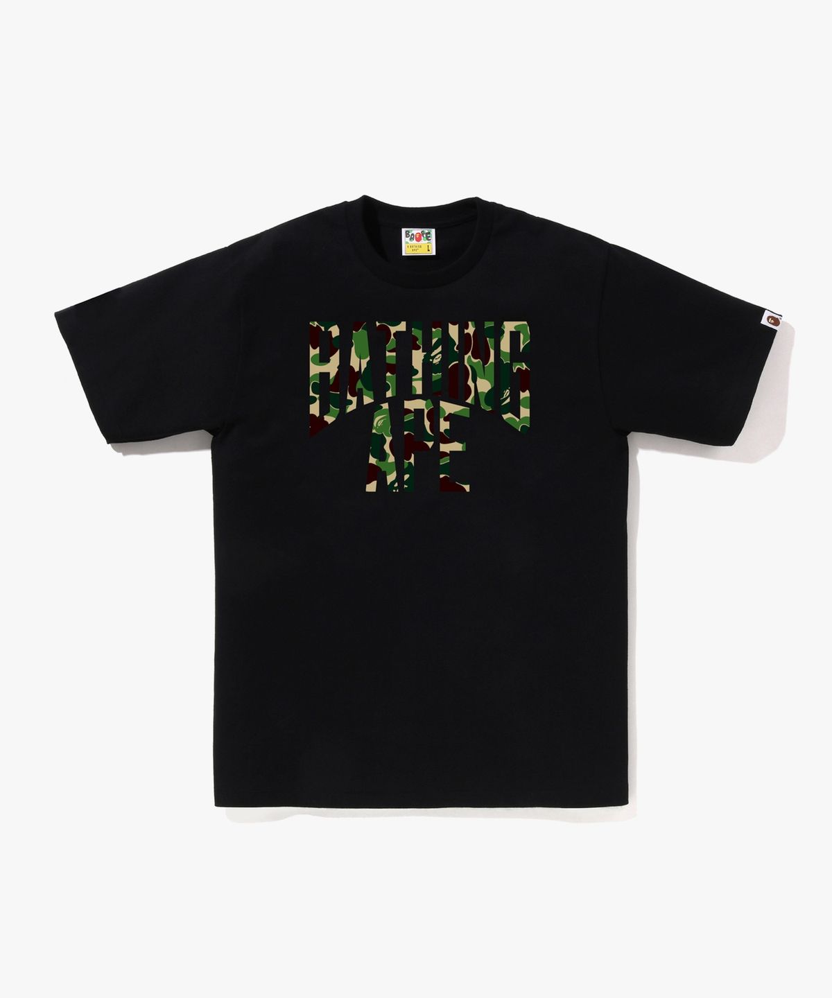 베이프(BAPE) ABC 카모 NYC 로고 티셔츠(M) BLACK/GREEN