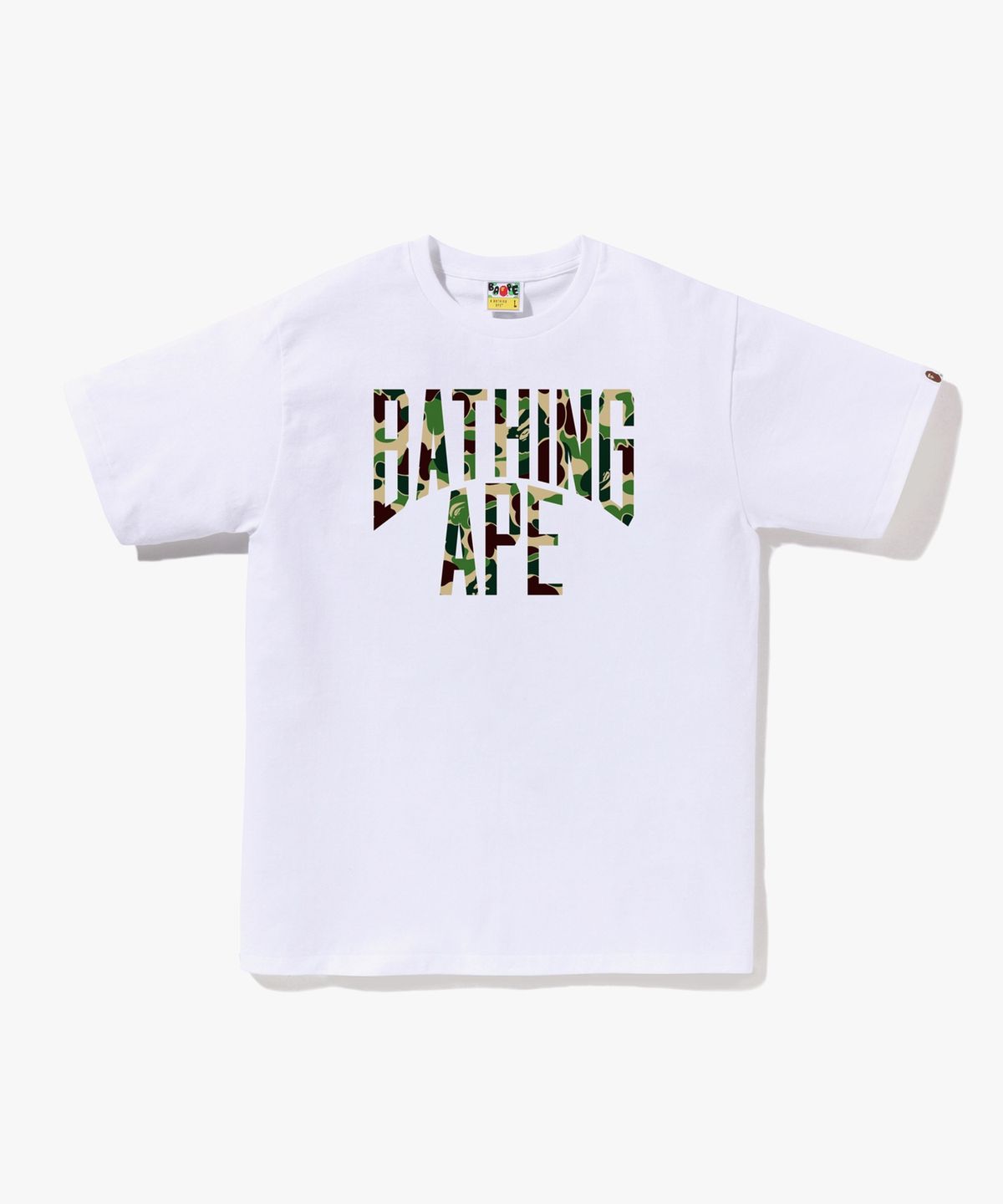 베이프(BAPE) ABC 카모 NYC 로고 티셔츠(M) WHITE/GREEN