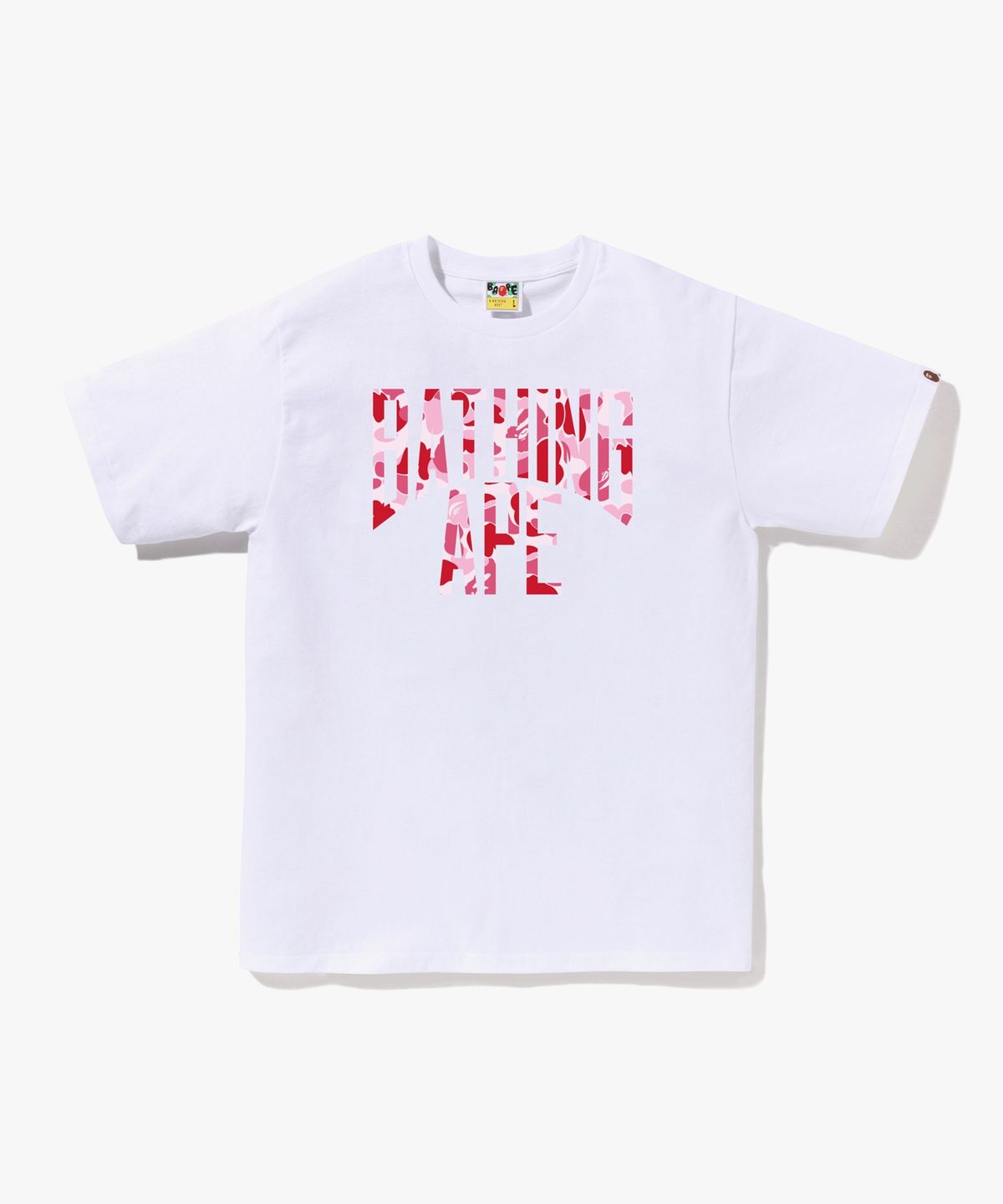 베이프(BAPE) ABC 카모 NYC 로고 티셔츠(M) WHITE/PINK