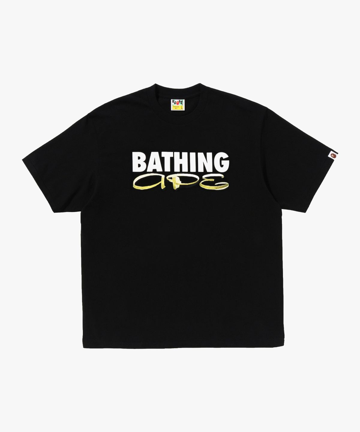 베이프(BAPE) 애플 필 BATHING APE 릴렉스드 핏 티셔츠(M) BLACK