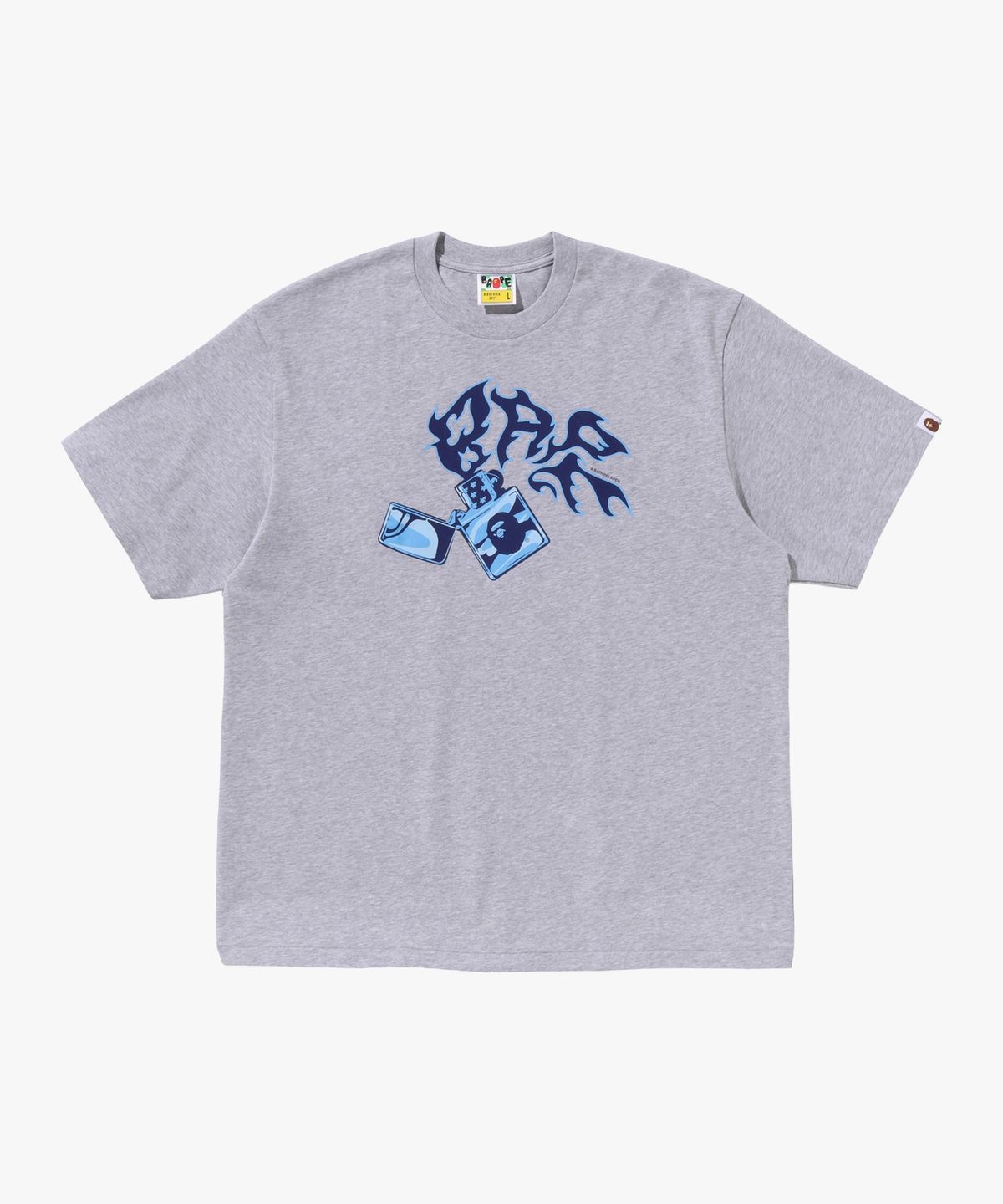 베이프(BAPE) 베이프 라이터 릴렉스트 핏 티셔츠(M) GRAY