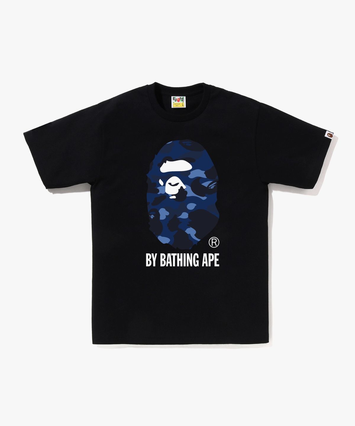 베이프(BAPE) 컬러 카모 BY BATHING APE 티셔츠(M) BLACK/NAVY