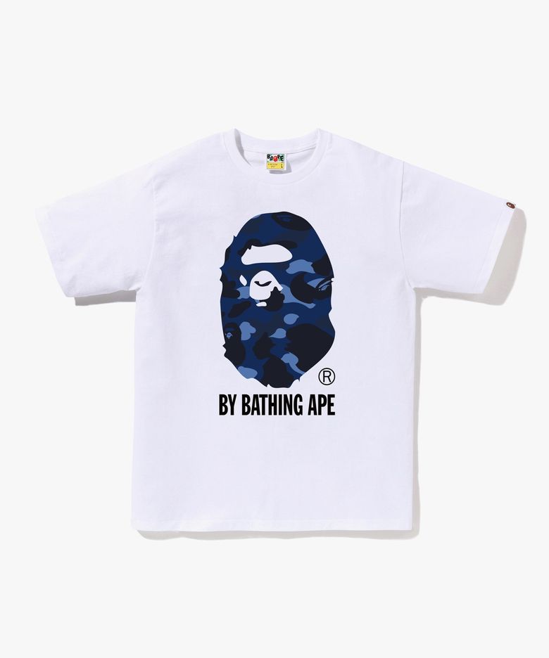 컬러 카모 BY BATHING APE 티셔츠(M) WHITE/NAVY