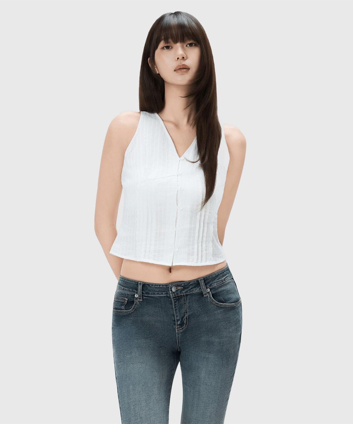 미쏘(MIXXO) 홀터 나시 블라우스_MIWBNG721C
