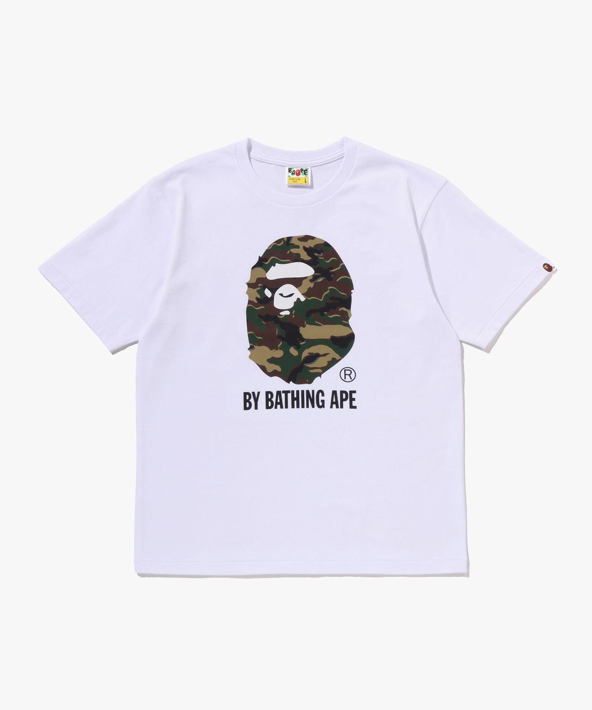 베이프(BAPE) 글리치 우드랜드 카모 BY BATHING APE 티셔츠(M) WHITE