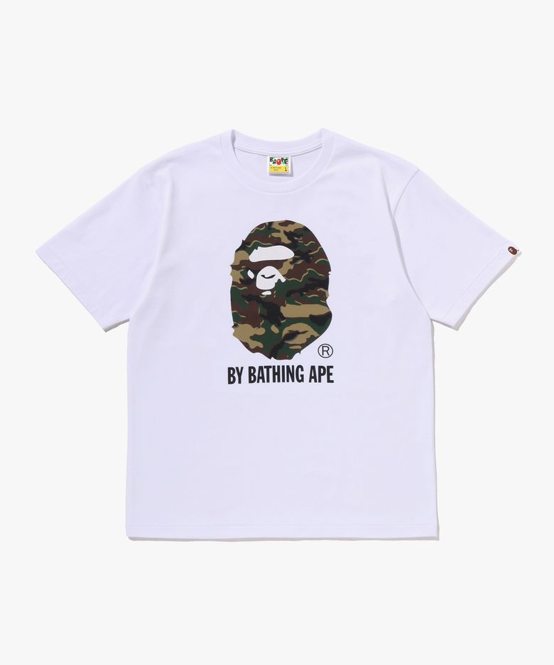 글리치 우드랜드 카모 BY BATHING APE 티셔츠(M) WHITE