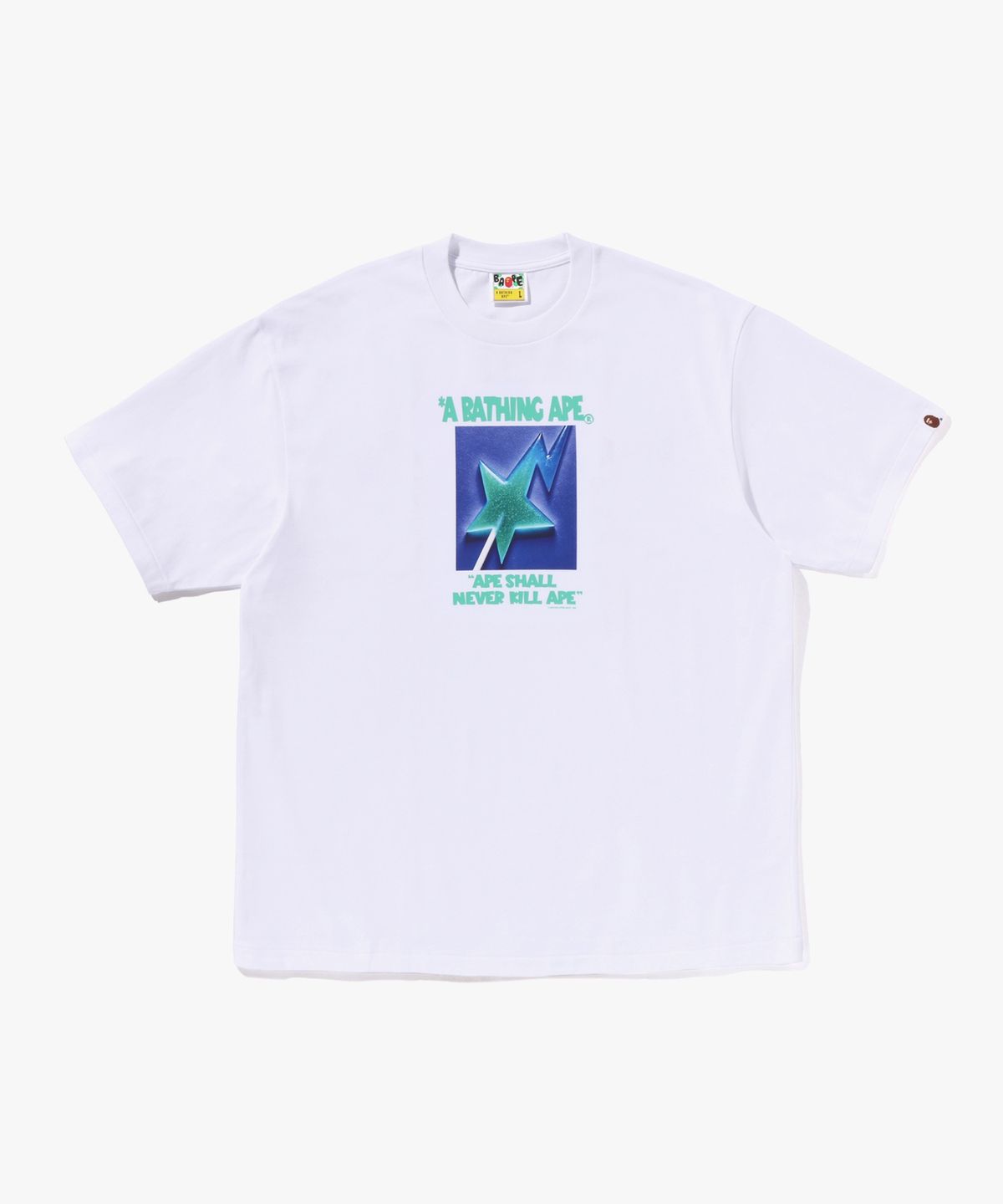 베이프(BAPE) 롤리펍 스타 그래픽 릴렉스드 핏 티셔츠(M) WHITE