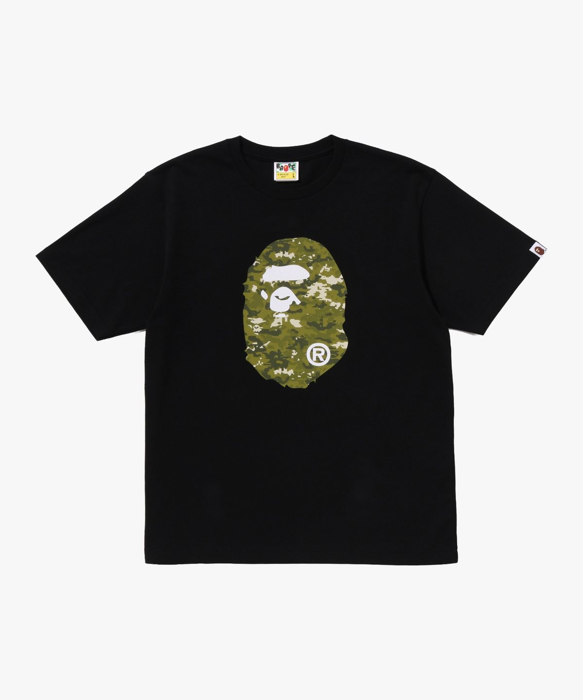 베이프(BAPE) 멀티 픽셀 카모 에이프 헤드 티셔츠(M) BLACK