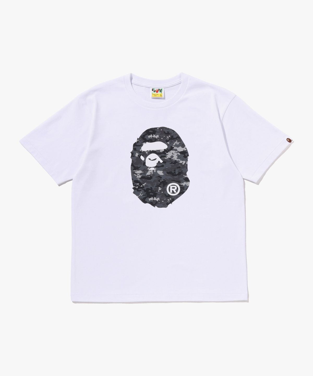 베이프(BAPE) 멀티 픽셀 카모 에이프 헤드 티셔츠(M) WHITE