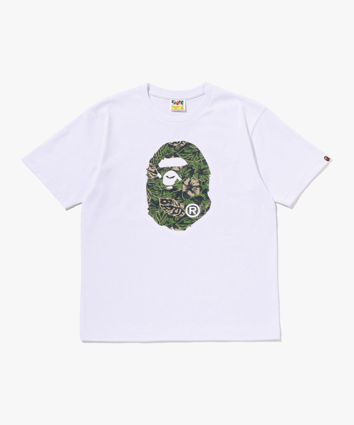 베이프(BAPE) 팜 리조트 카모 에이프 헤드 티셔츠(M) WHITE